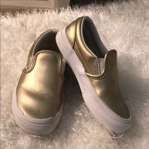 Kids gold Vans size 11